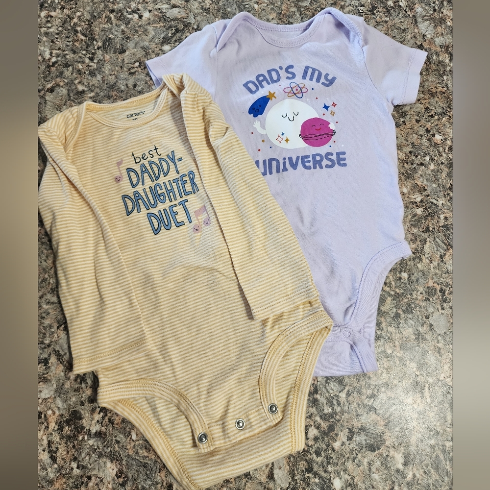 Short-sleeved and long-sleeved onsie(dad love)  18m